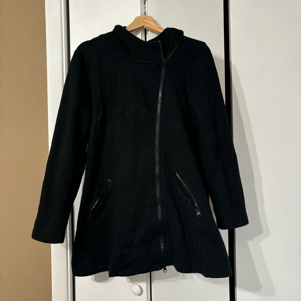 Torrid Fleece Moto Women's Black Hooded Jacket